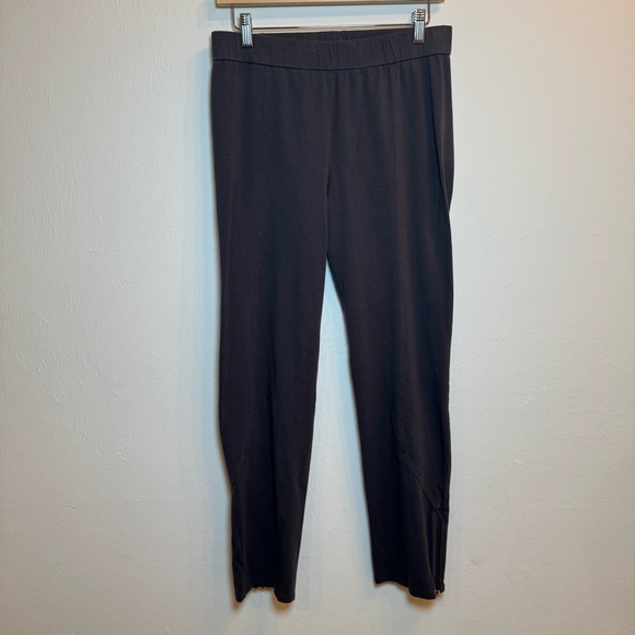 Eileen Fisher Pants - Eileen Fisher Dark Gray Pull on Zip Hem leggings Womens Small‎ Pull On Stretch